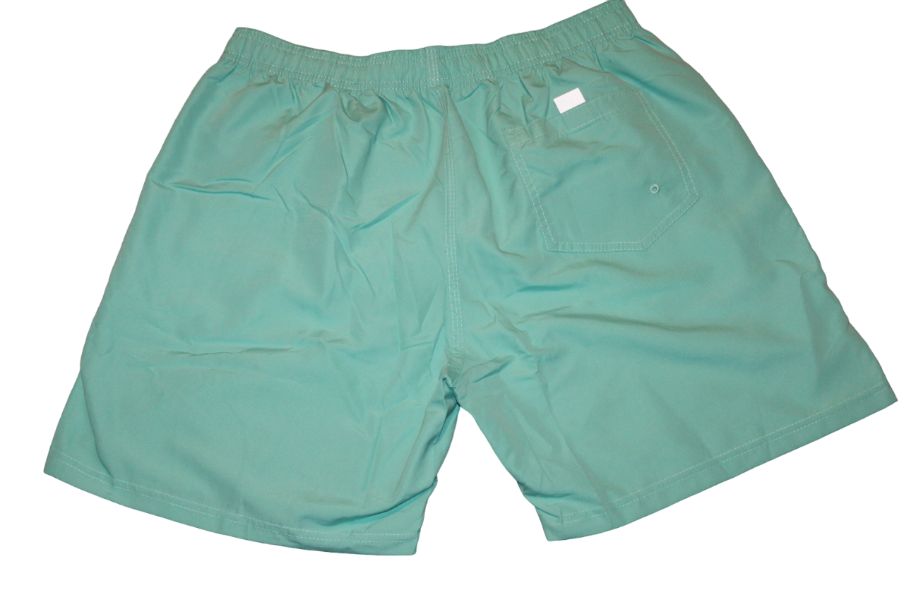 Sea Blue Reflective Logo Swim Trunks