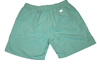 Sea Blue Reflective Logo Swim Trunks