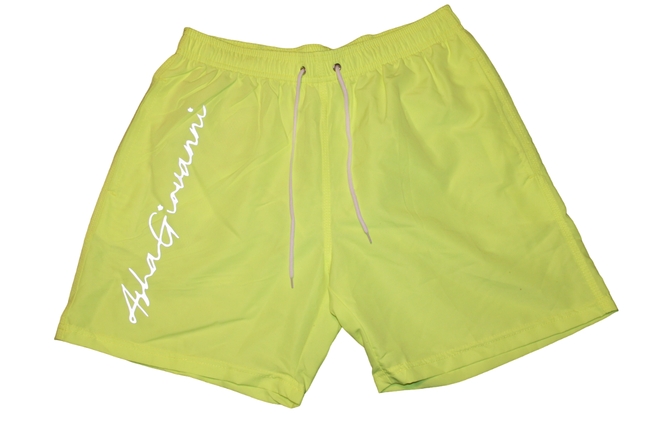 Neon Reflective Logo Swim Trunks