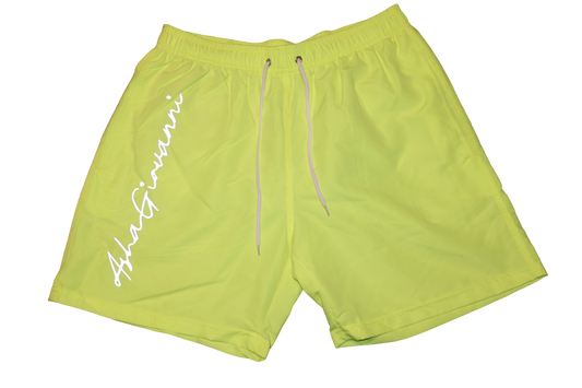 Neon Reflective Logo Swim Trunks