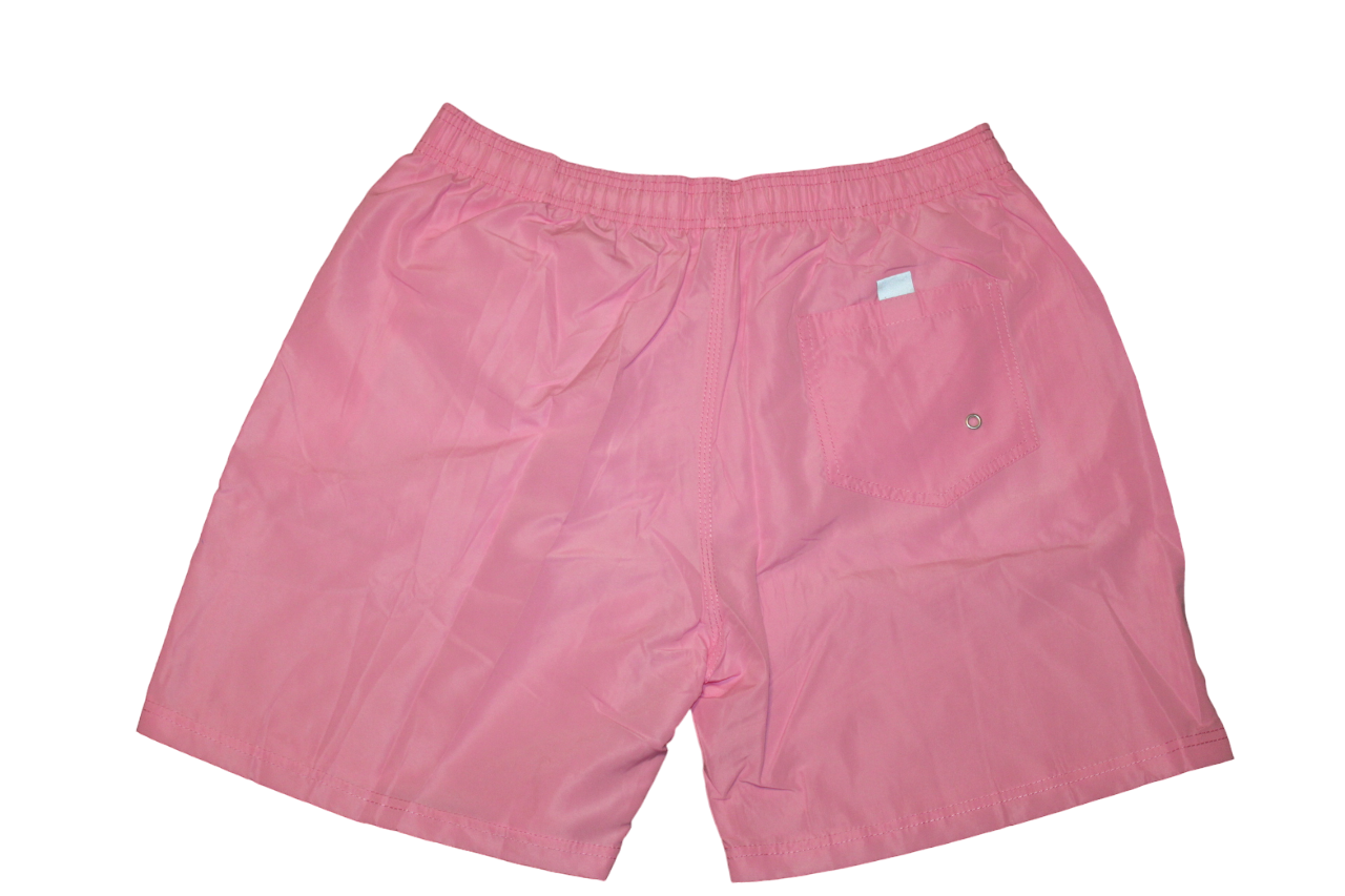 Pink Reflective Logo Swim Trunks