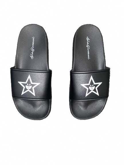 Mens Black Slides