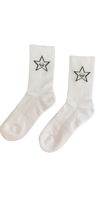Men’s White Logo Socks
