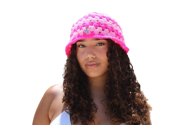 Double Pink Crochet Hat