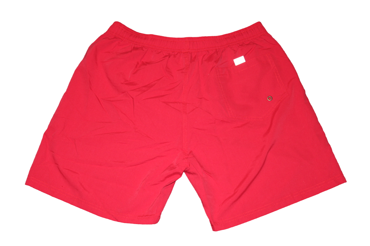 Red Reflective Logo Swim Trunks