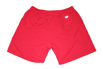 Red Reflective Logo Swim Trunks