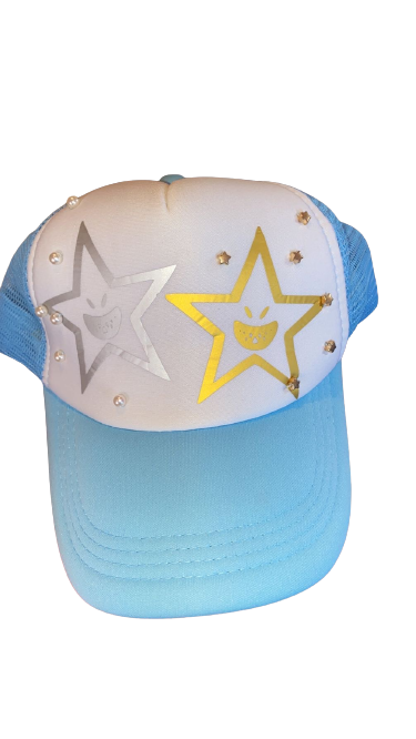 Sky Blue Freestyle Logo Trucker